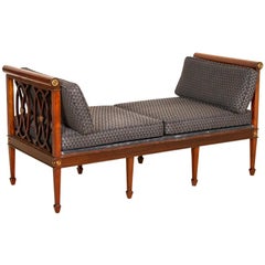Antique Mahogany Sofa Bench from Sweden