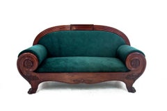 Antique mahogany sofa from Northern Europe, around 1850.