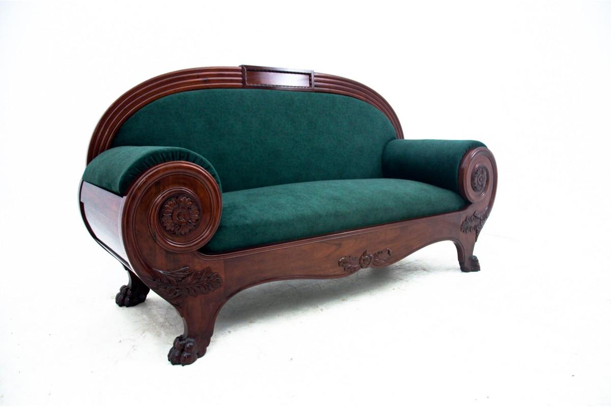 Swedish Antique mahogany sofa from Northern Europe, around 1880. For Sale