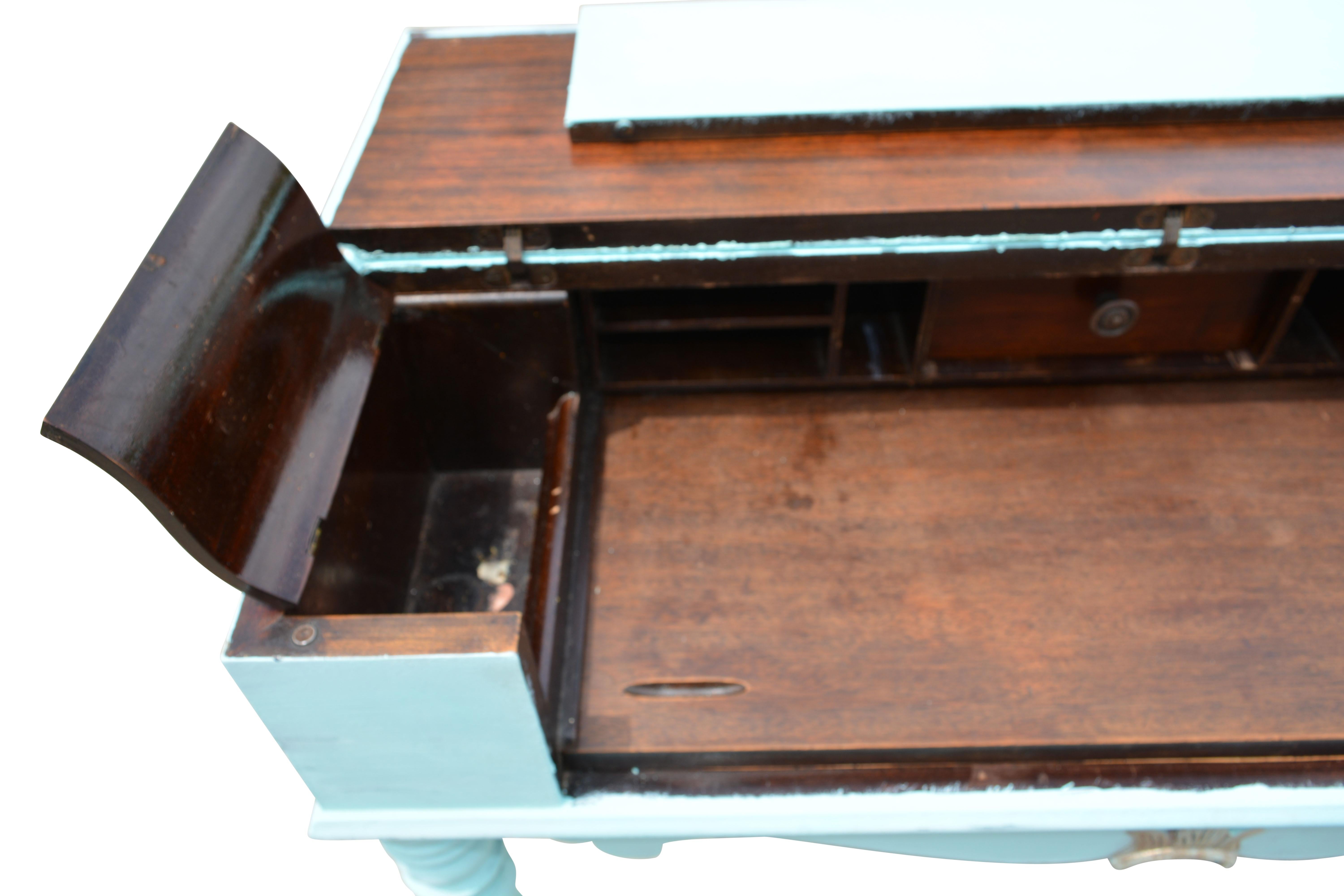 Antique Mahogany Spinet Writing Desk 6