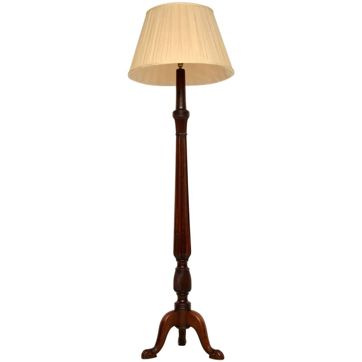 Antique Mahogany Standard Lamp
