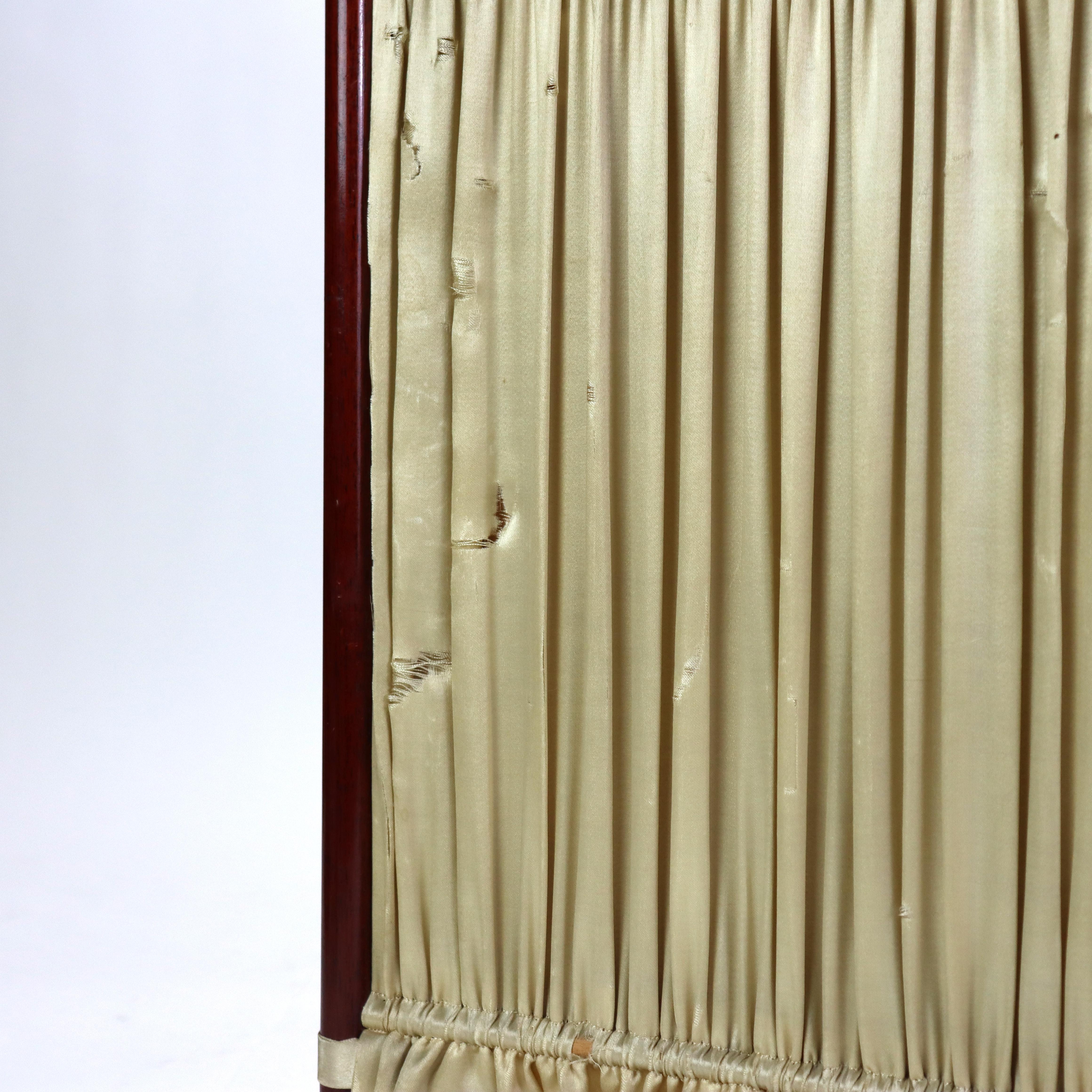 Antico paravento da tavolo Stick and Ball in mogano con litografie C1900 in vendita 3