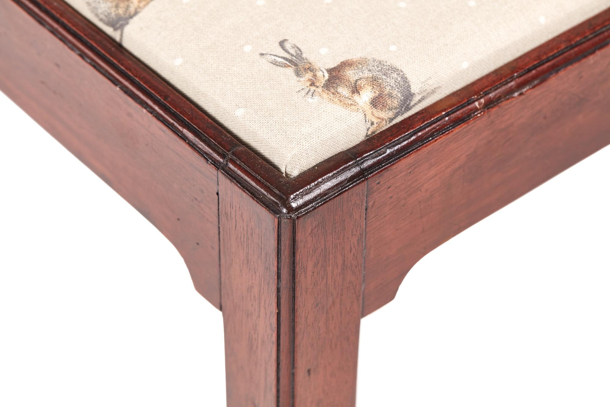 Victorian Antique Mahogany Stool