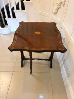 Antique Mahogany Sutherland Occasional Table with Satinwood Inlay