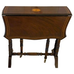 Antique Mahogany Sutherland Occasional Table with Satinwood Inlay