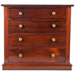 Antique Mahogany Tabletop Chest of Drawers, Salesman's Sample