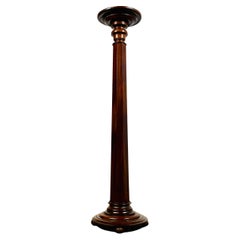 Antique Mahogany Tall Torchere Stand, 1900s