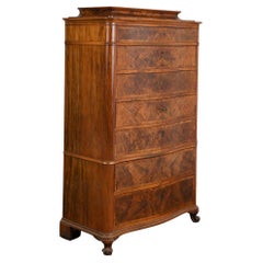 Antique Mahogany Tallboy Chest of Drawers, Denmark circa 1840-60