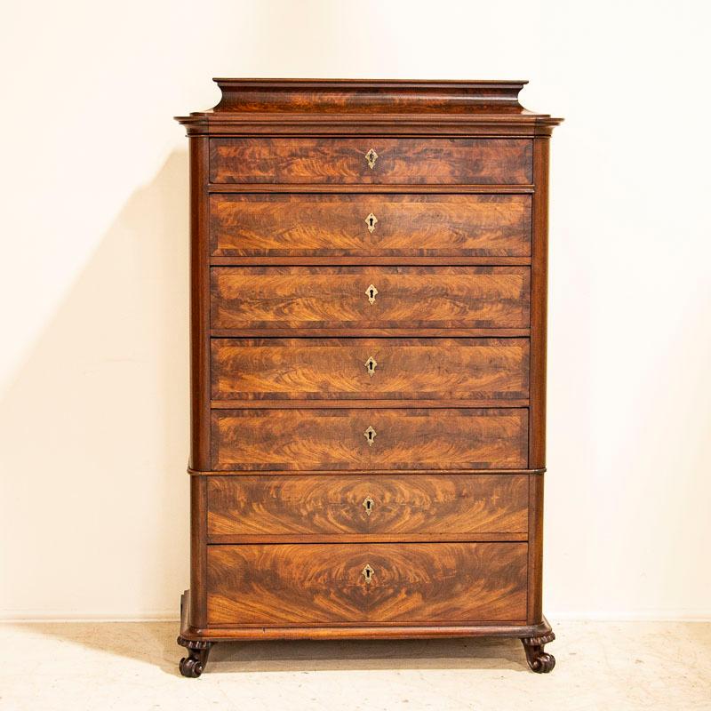 mahogany tall boy dresser