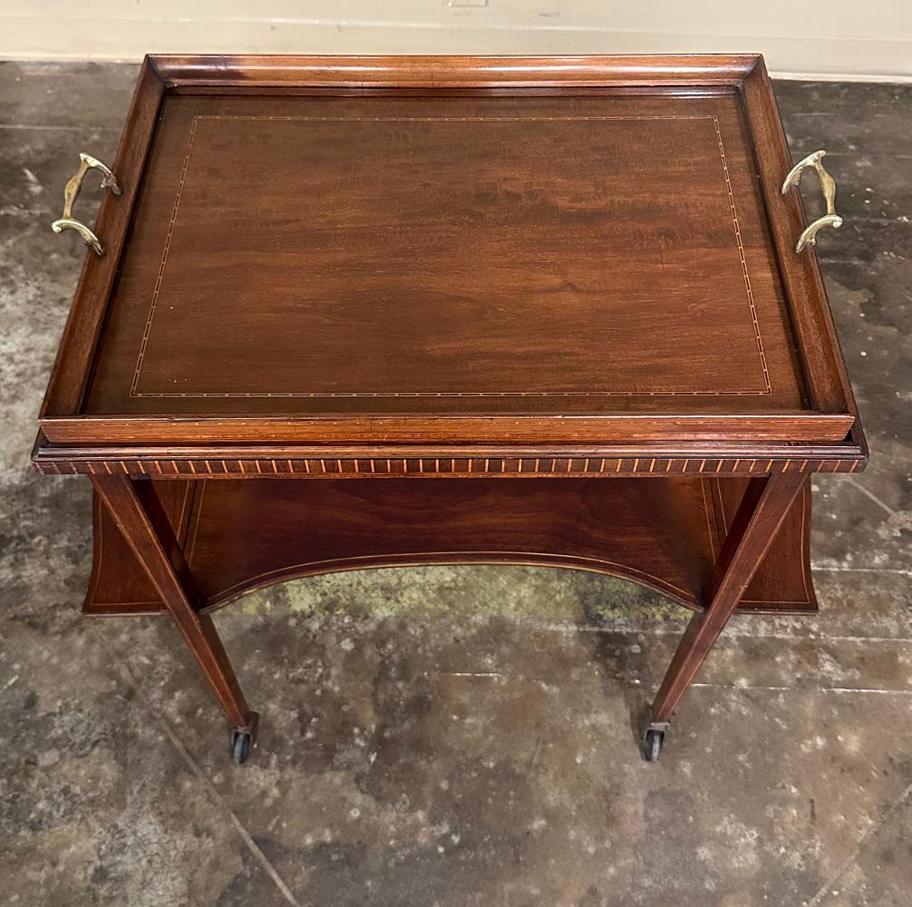 Antique Mahogany Tea ~ Drink Serving Table For Sale 6