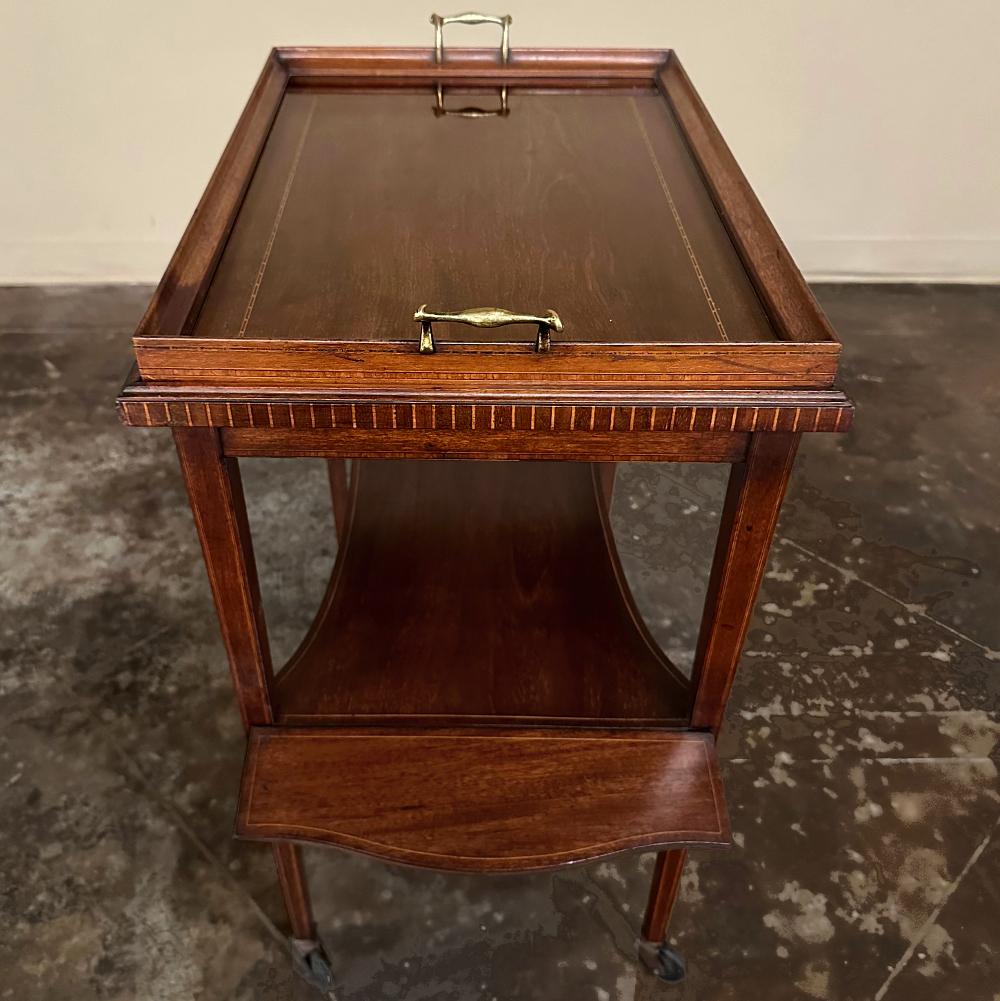 Antique Mahogany Tea ~ Drink Serving Table For Sale 7
