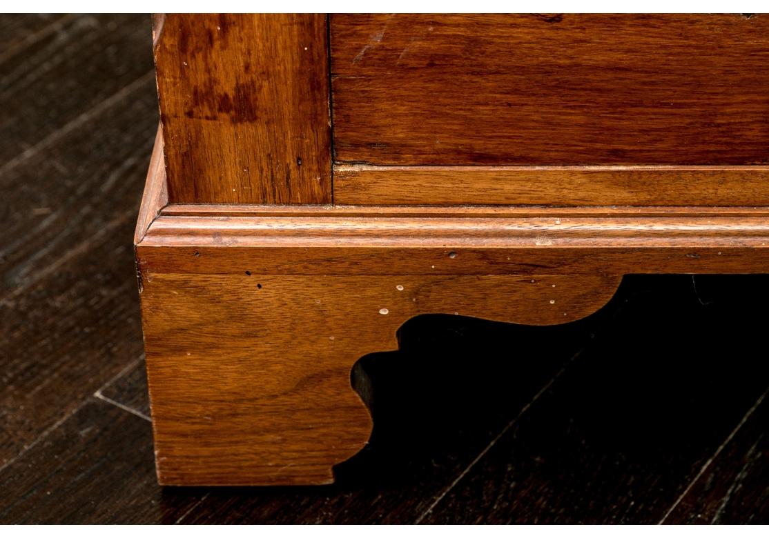 Antique Mahogany Three Drawer Chest In Distressed Condition For Sale In Bridgeport, CT