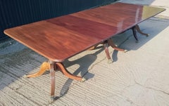 Antique Mahogany Three-Pedestal Dining Table