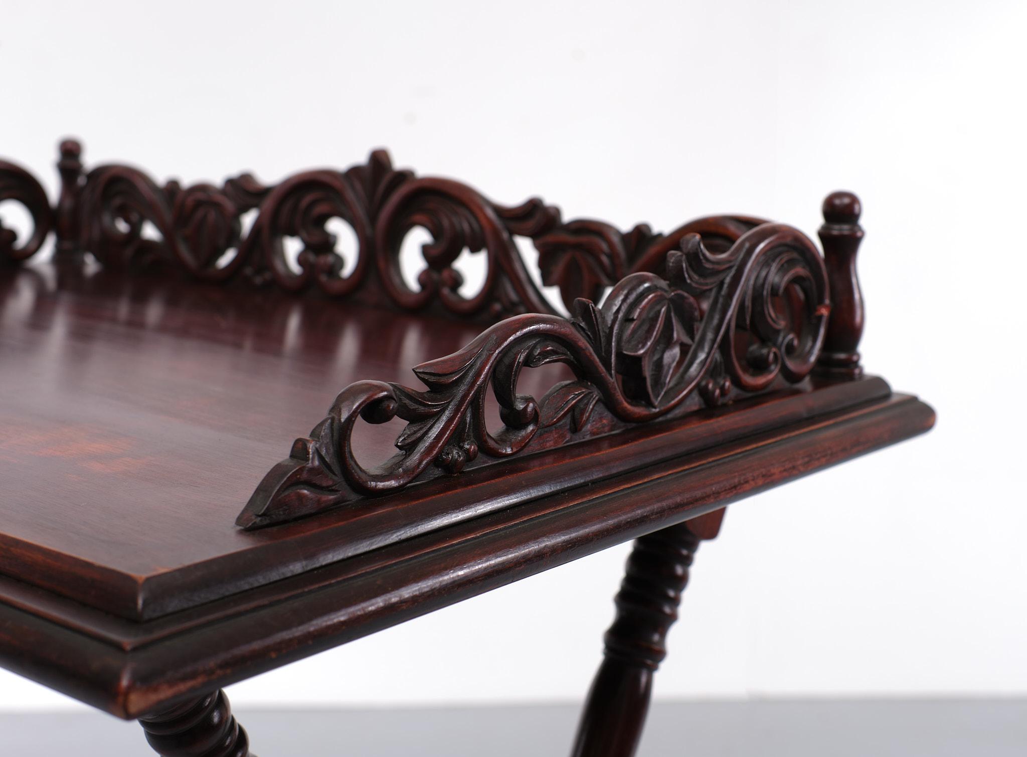 Antique Mahogany  tray table Victorian 1880 England  5