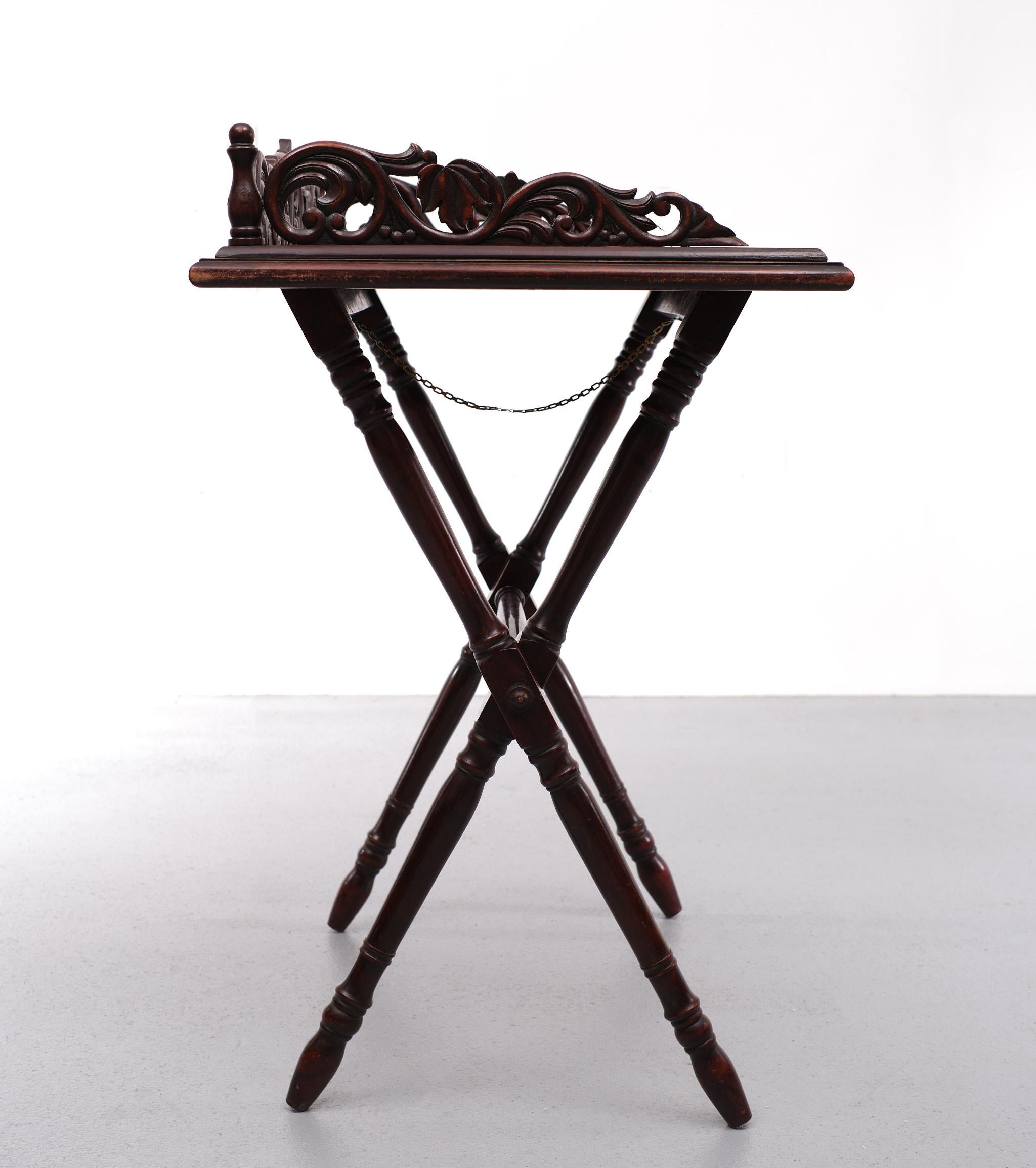 Late 19th Century Antique Mahogany  tray table Victorian 1880 England 