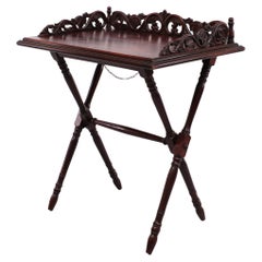 Antique Mahogany  tray table Victorian 1880 England 
