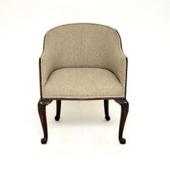 Antique Mahogany Tub Armchair