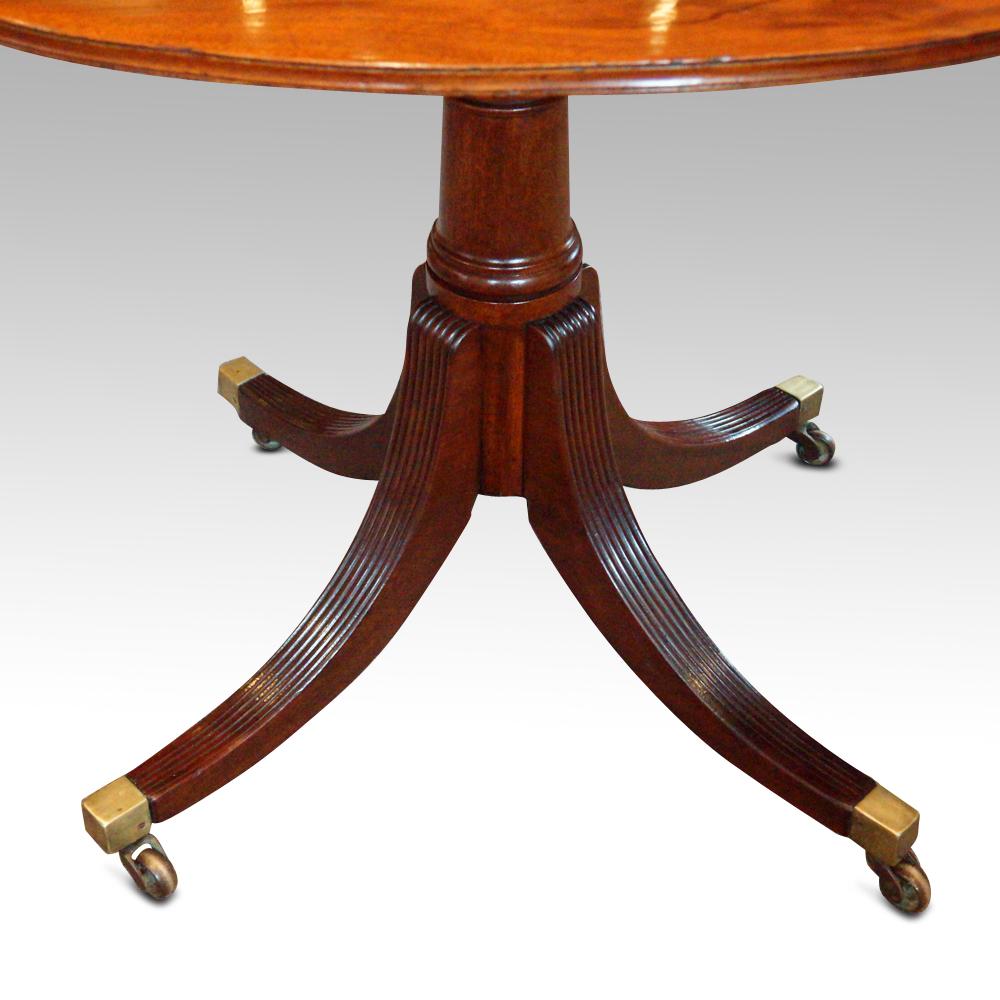 Regency Antique Mahogany Twin Pillar Dining Table