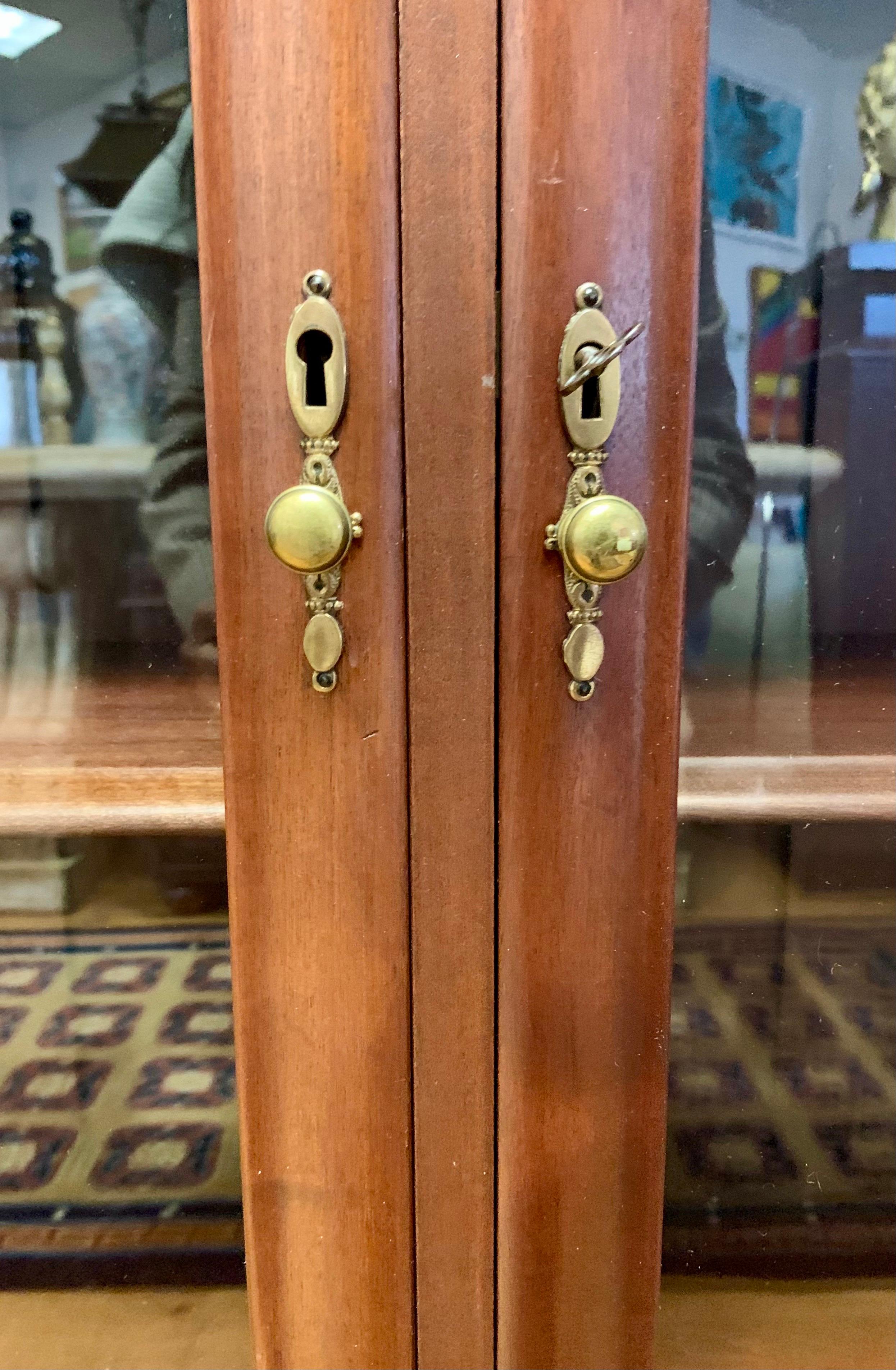 library cabinet with glass doors