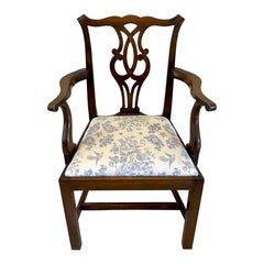Chaise de bureau victorienne d'antiquités en acajou