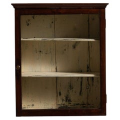 Antike Wandvitrine aus Mahagoni, mit Spiegelfront, französisch, 19. Jahrhundert