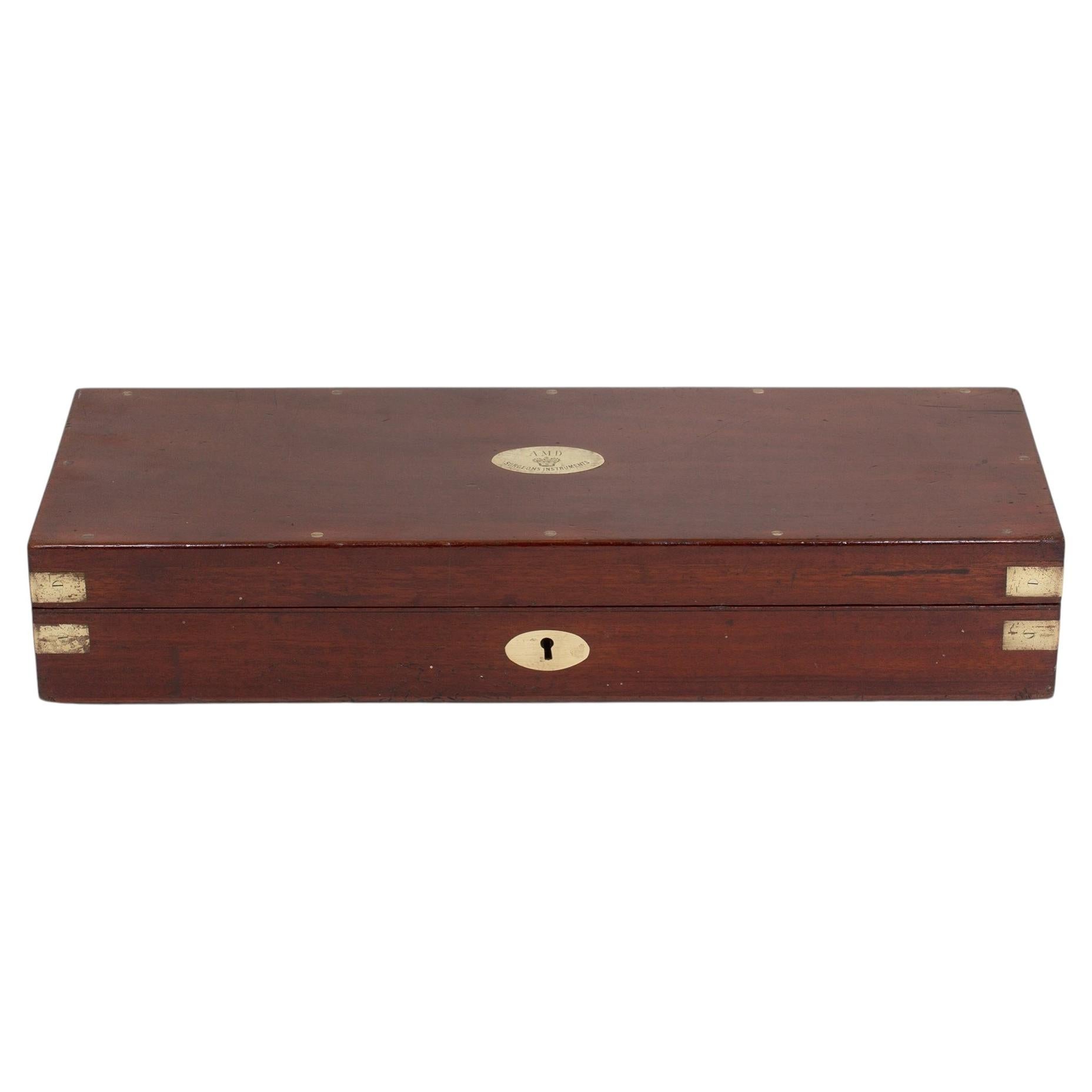 Antique Mahogany Watch Box by Evans & Wormull For Sale