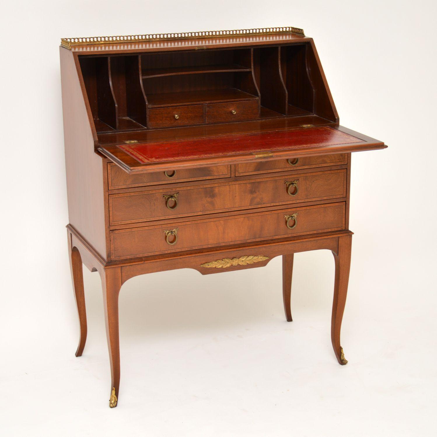 Neoclassical Antique Mahogany Writing Bureau