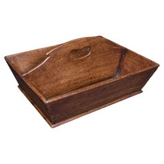 Antique Maid's Carry, English, Oak, Country House, Cutlery Tray, Box, Georgian
