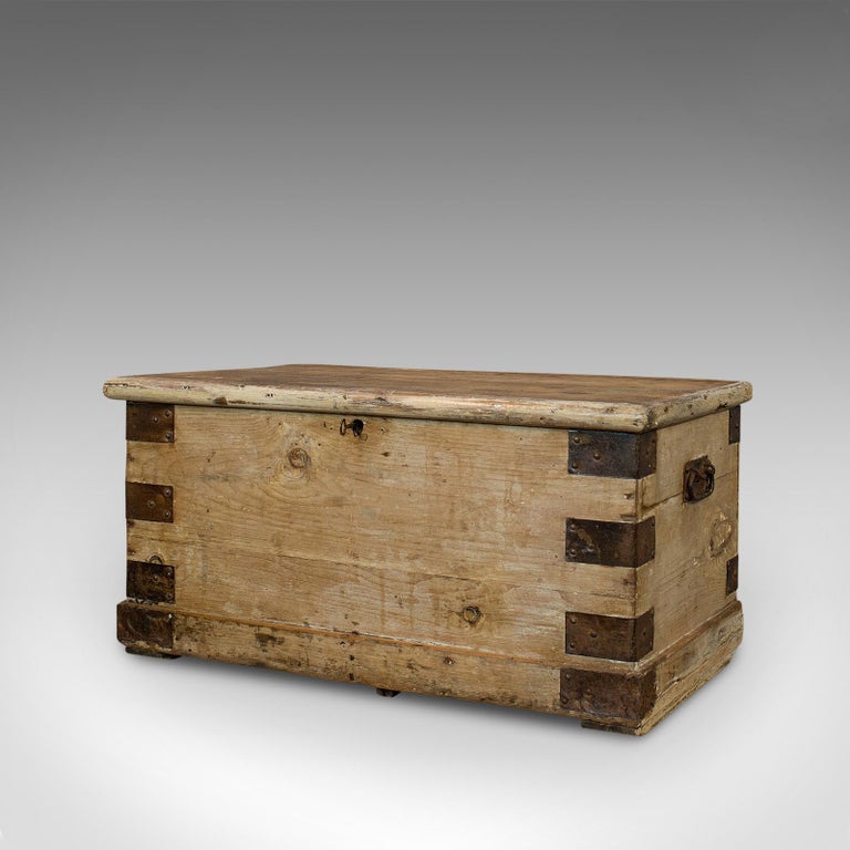 Antique Mail Chest, English, Pine, Carriage, Merchant, Victorian, circa ...