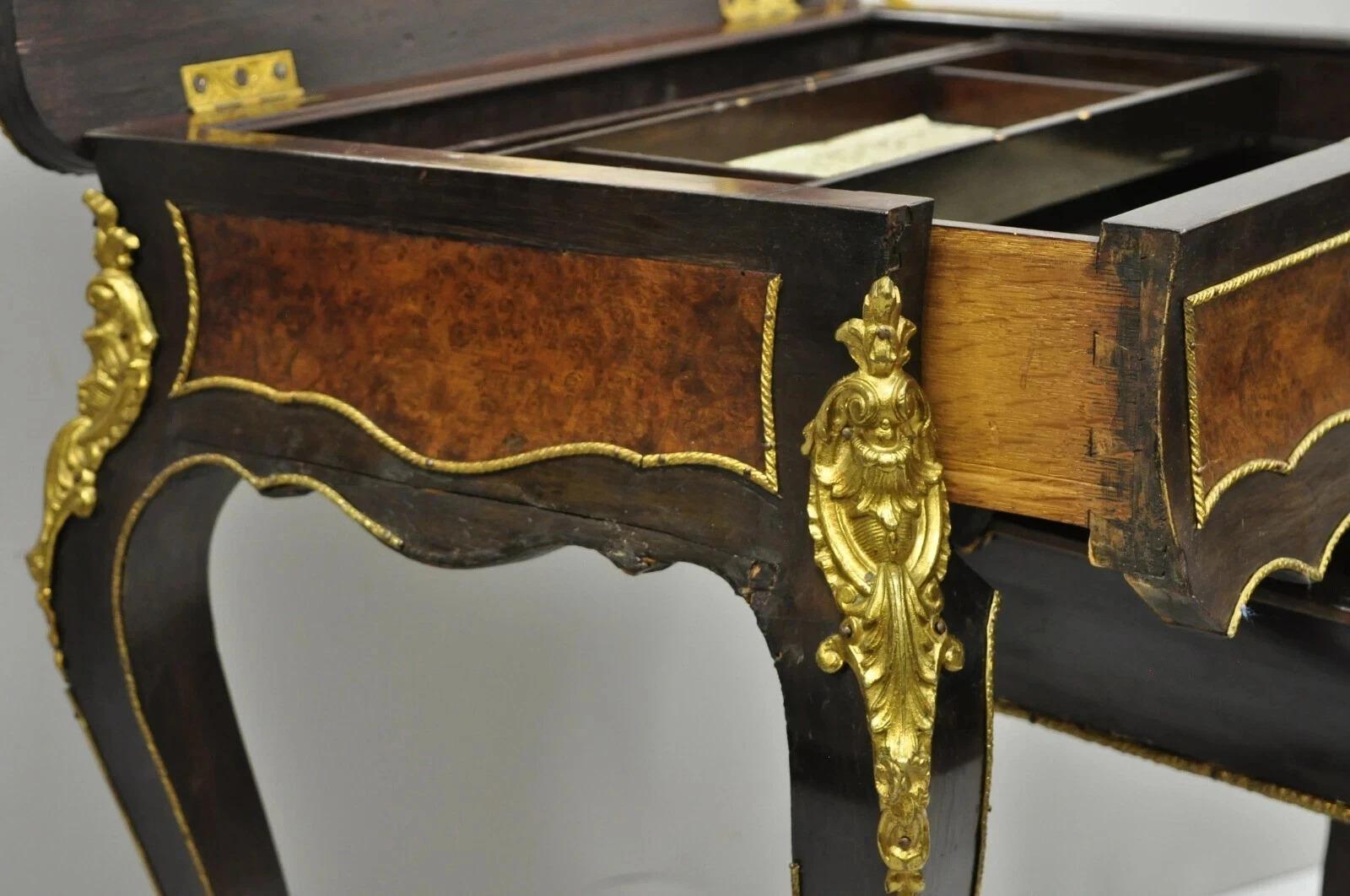 Antique Maison Alphonse Giroux Paris French Louis XV Vanity Table Sewing Stand im Angebot 3