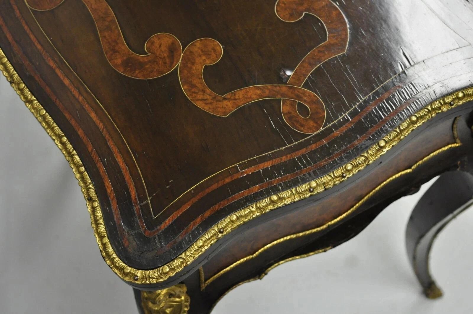 Antique Maison Alphonse Giroux Paris French Louis XV Vanity Table Sewing Stand (Bronze) im Angebot