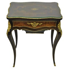 Antique Maison Alphonse Giroux Paris French Louis XV Vanity Table Sewing Stand