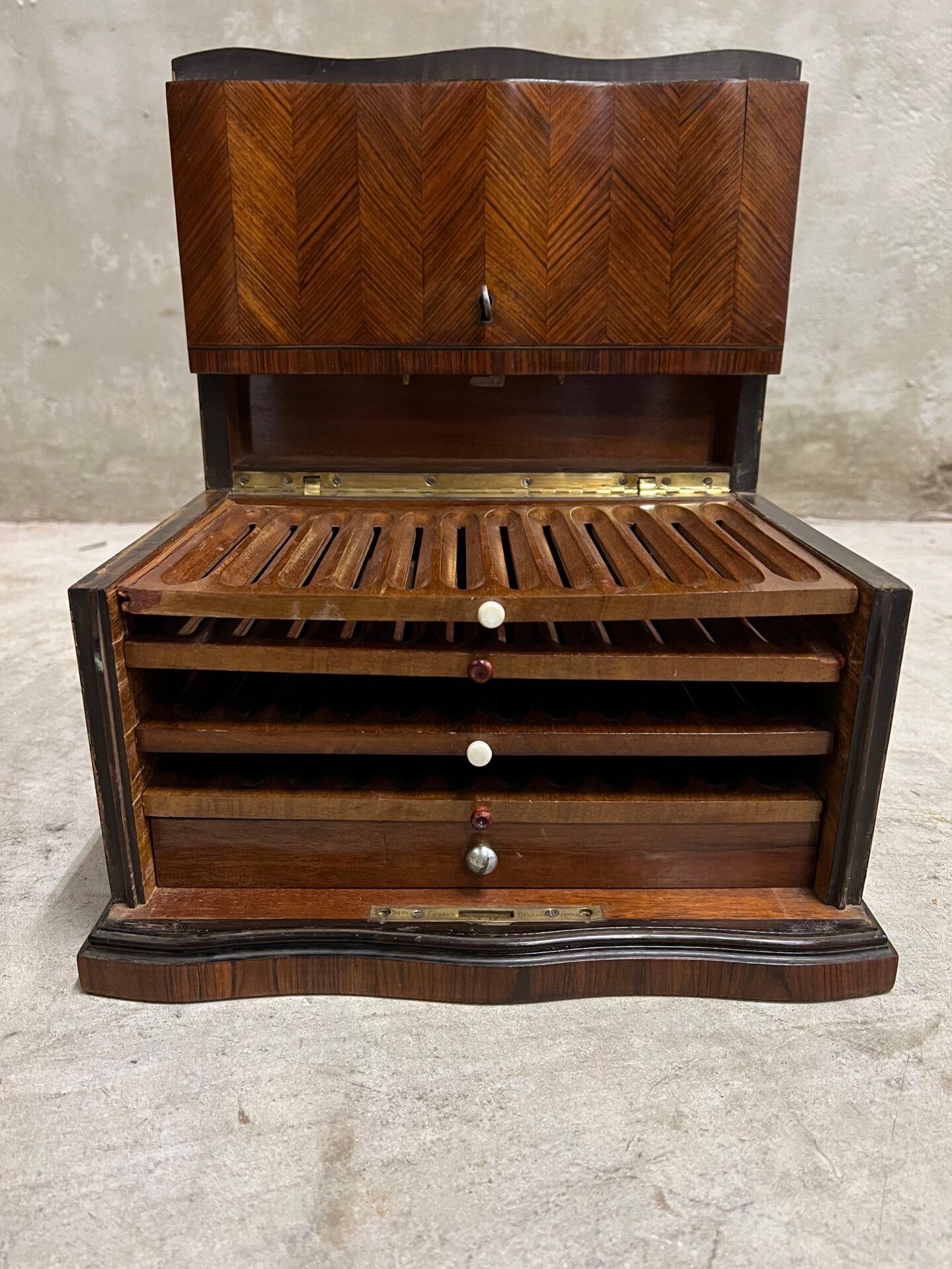 Antique Maison Fenoux Tabacco Cigar Cabinet from 1850, Napoleon III, with Inlay 6