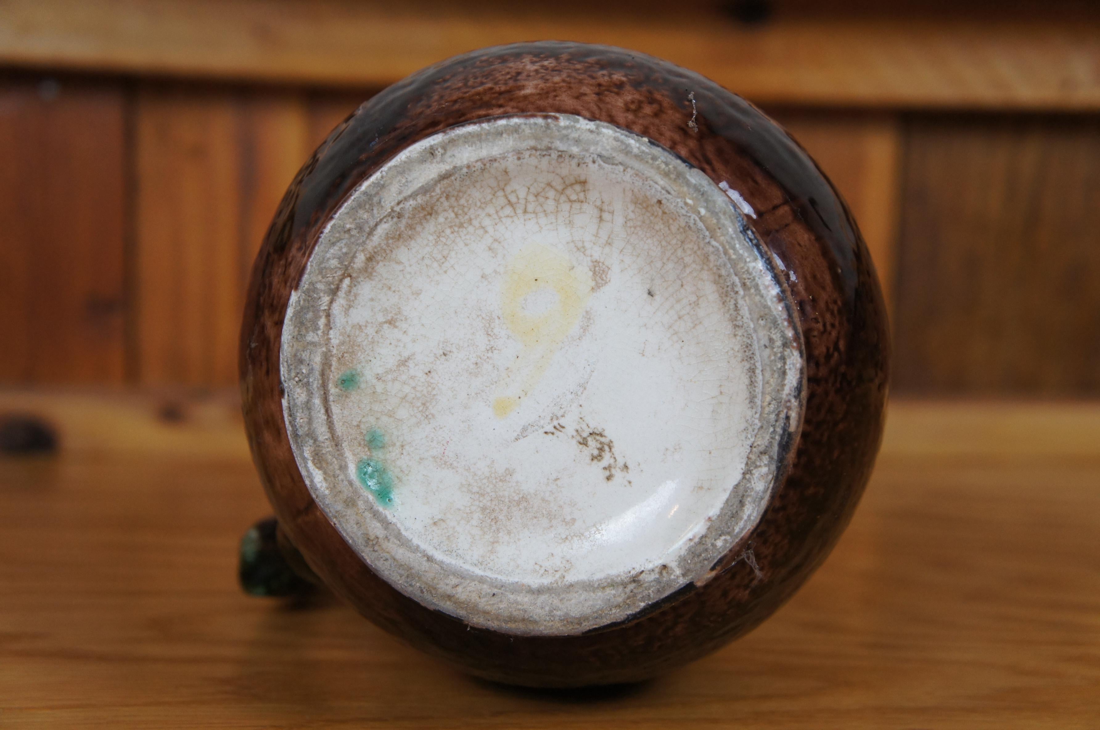 Antica brocca in maiolica Adams & Bromley Oak Leaf & Acorn Nut Creamer Jug da 8