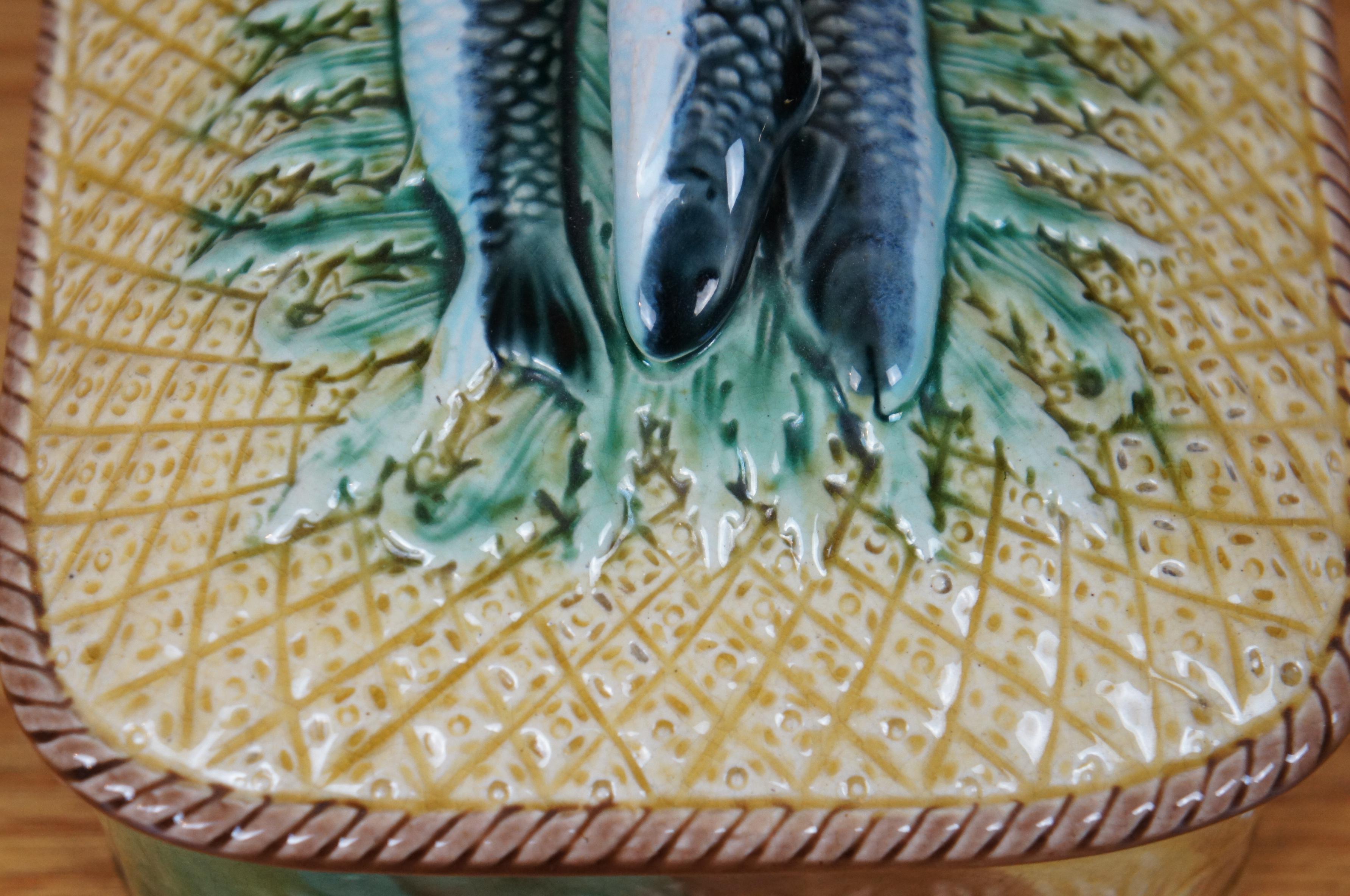 Boîte à poissons sardines Adams & Bromley Pineapple Basketweave de 6 pouces en vente 4