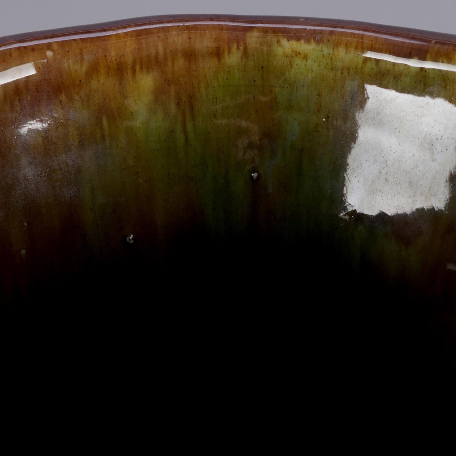 Antike Majolika Ästhetische Kunst Töpferei Relief Marshland Schirmständer 4