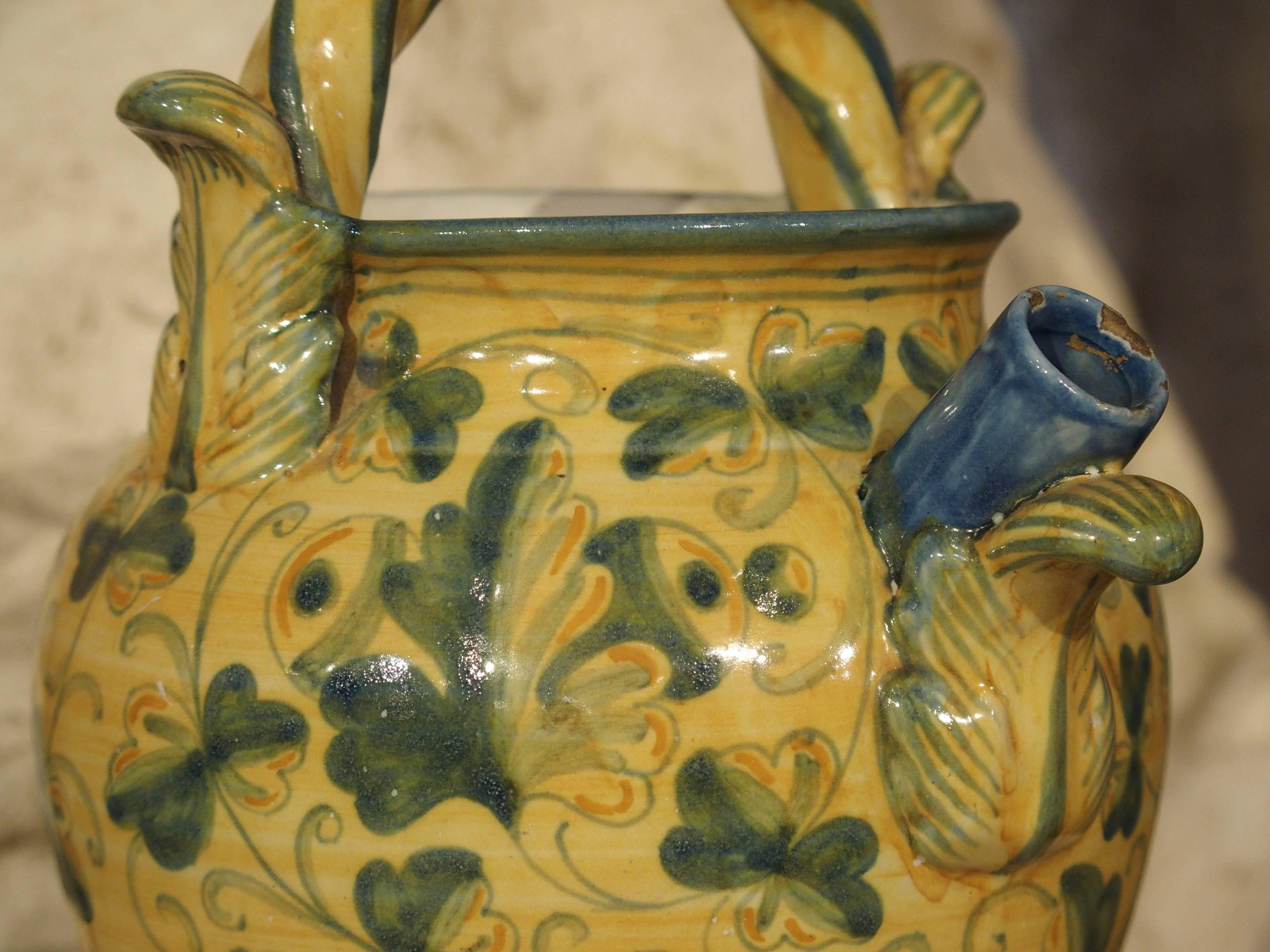 Renaissance Antique Majolica Apothecary Jar from Italy, 19th Century