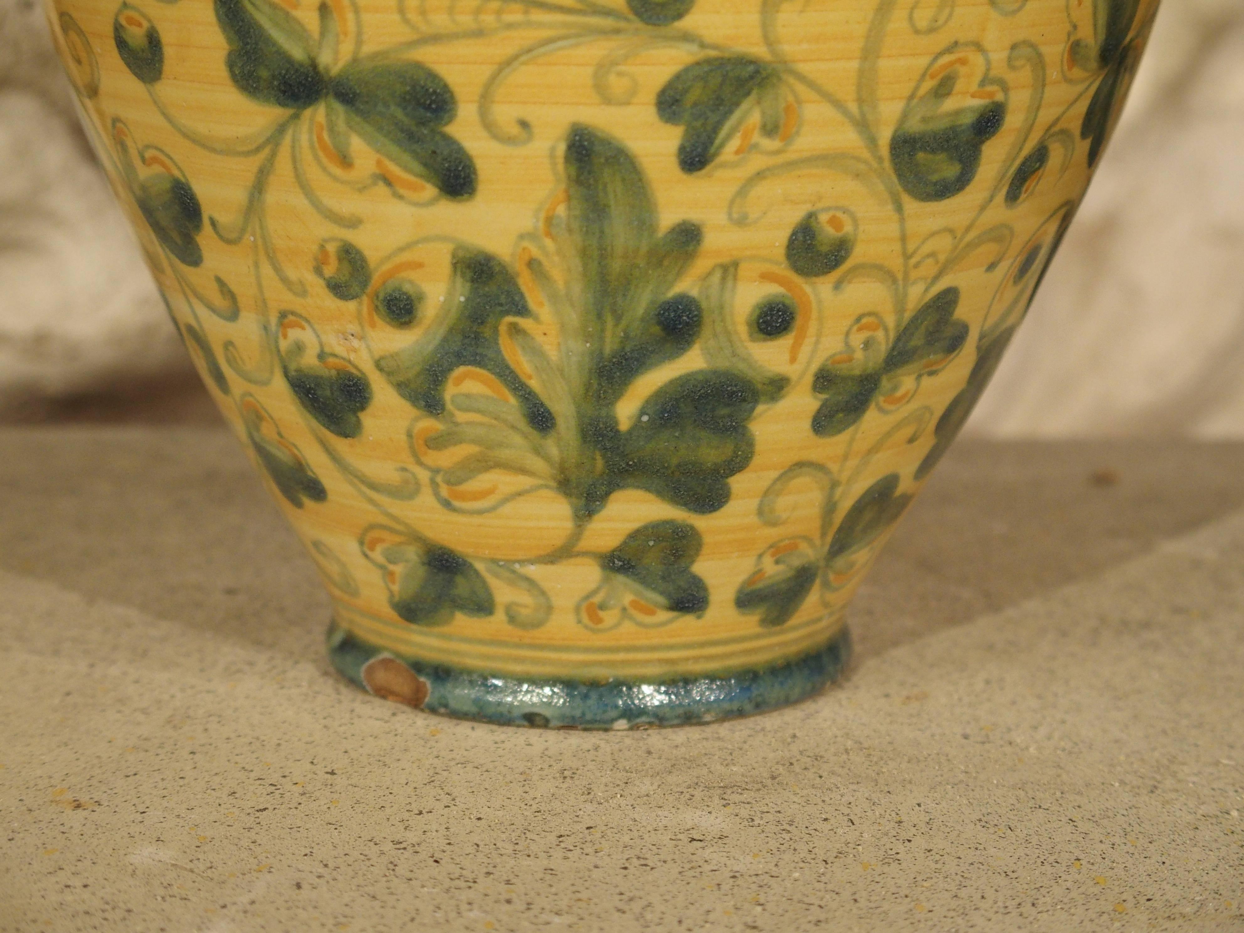 Italian Antique Majolica Apothecary Jar from Italy, 19th Century