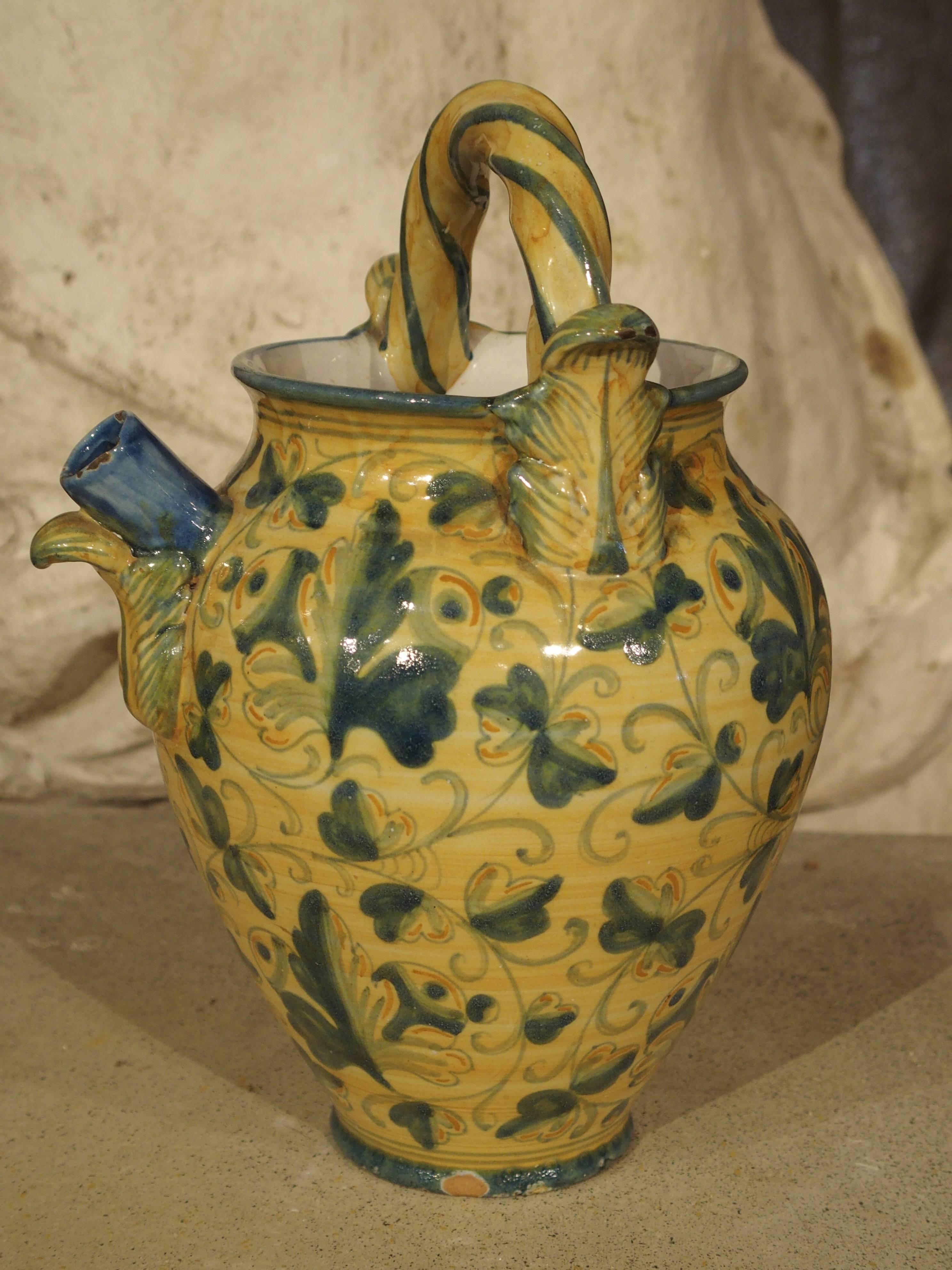 Antique Majolica Apothecary Jar from Italy, 19th Century 1