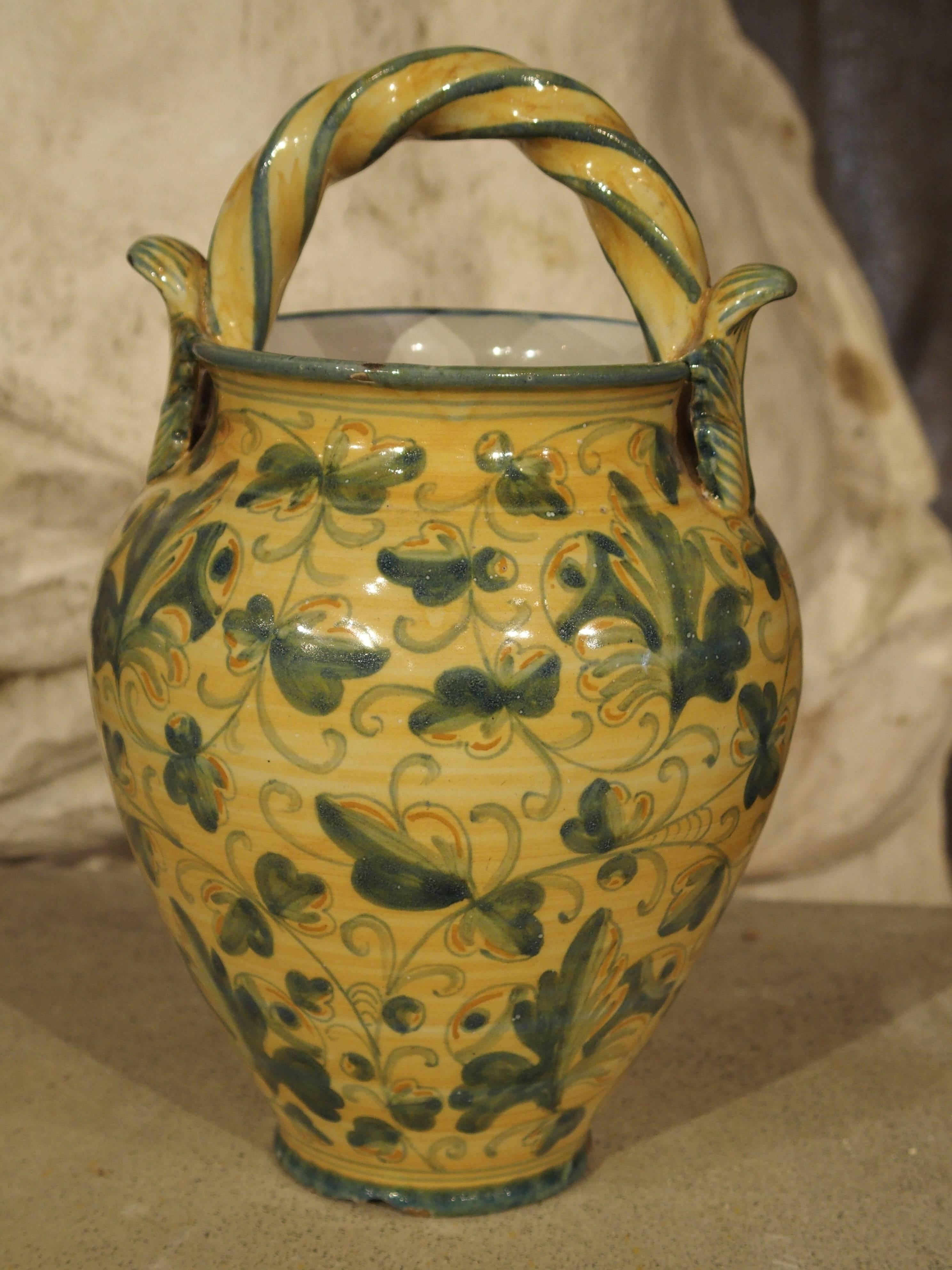 Antique Majolica Apothecary Jar from Italy, 19th Century 2