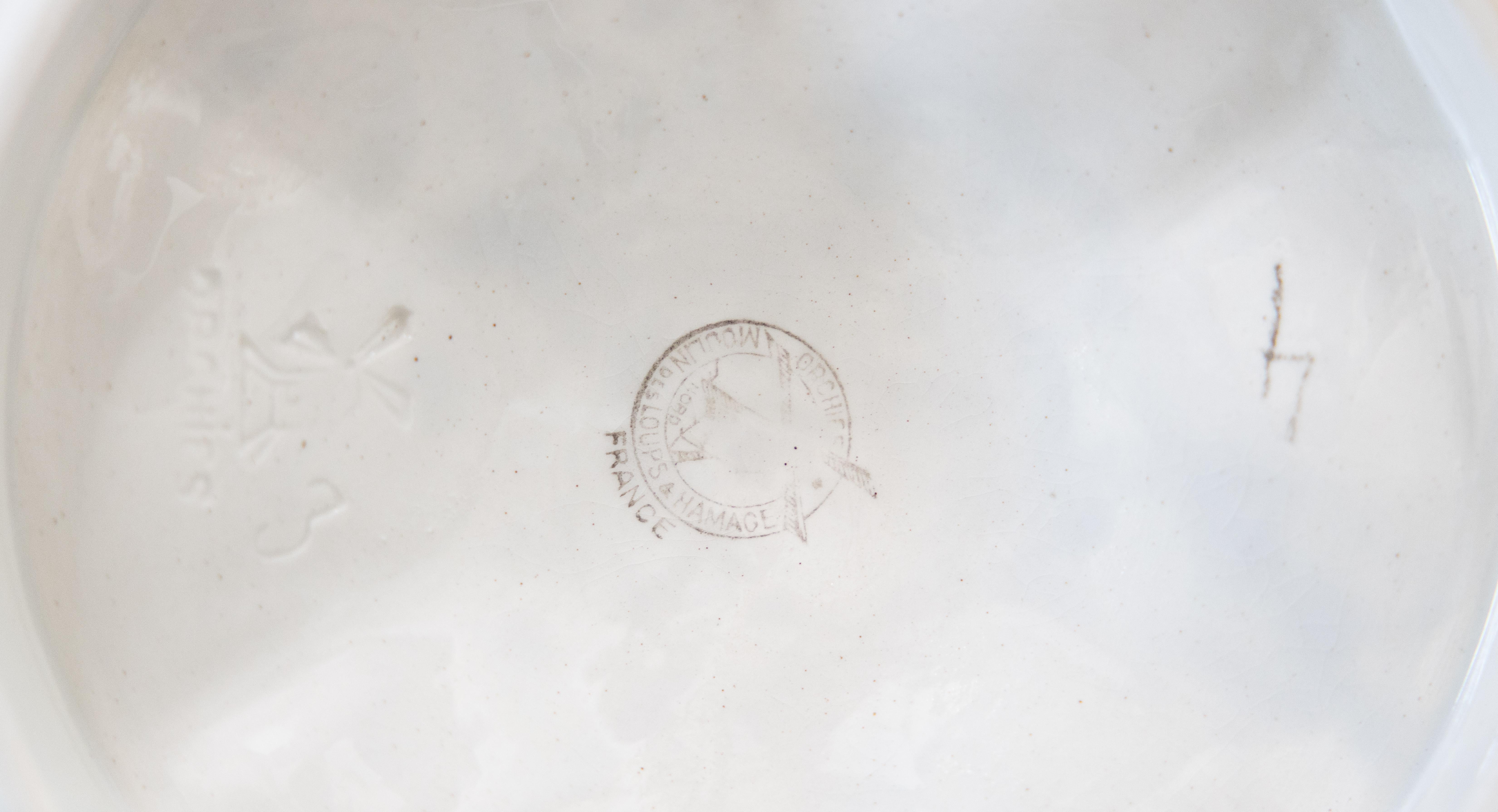 Antiguo Plato de Ostra con Asa de Orquídea Francesa, circa 1900 en venta 1