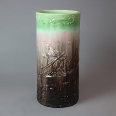 Antique Majolica Pottery Umbrella Stand, circa 1900