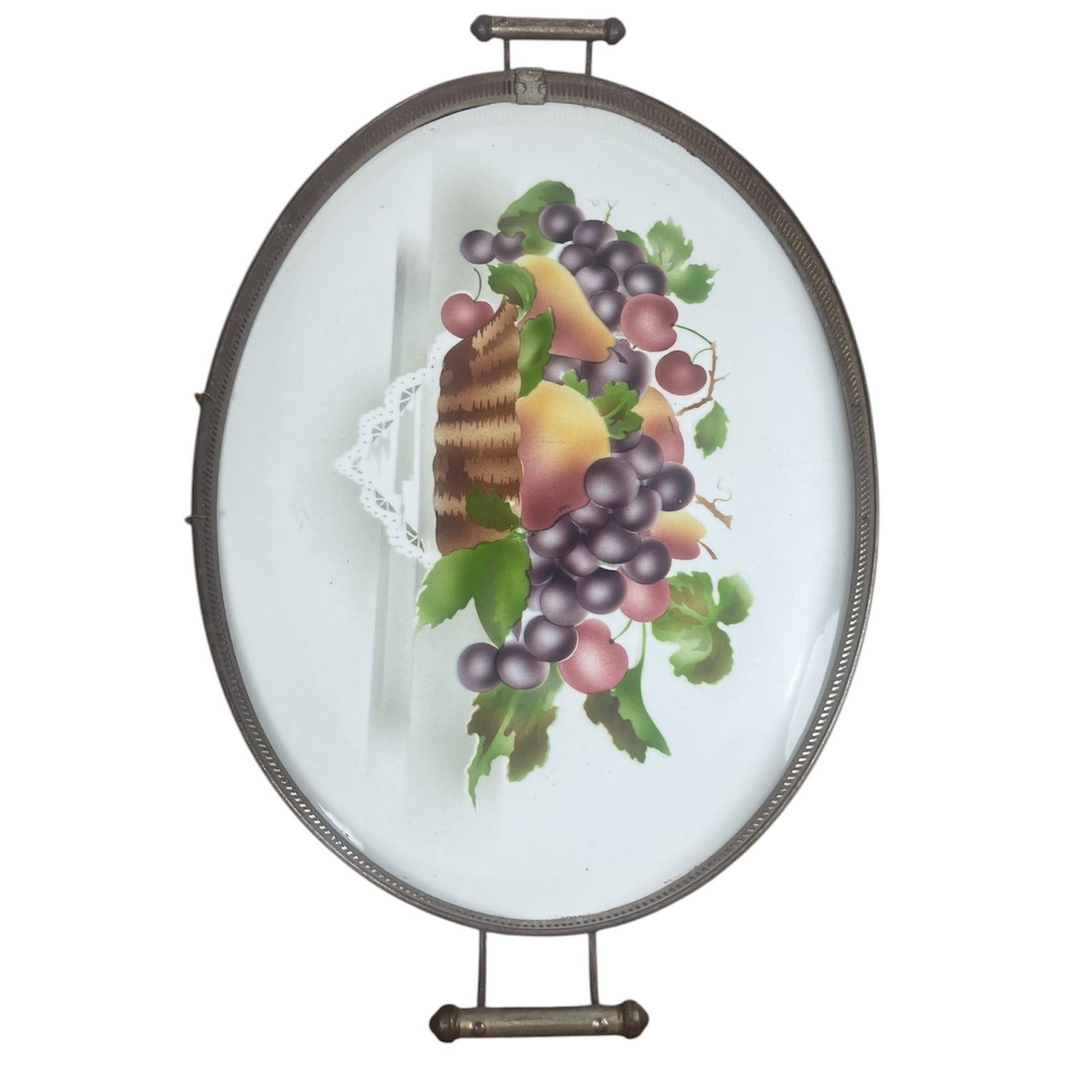 Antique Majolica Serving Tray (Art déco) im Angebot