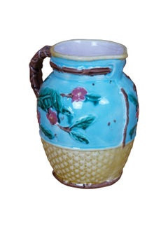 Antigua Majollica Thomas Forester Crane Dogwood Jarra cremera Jarra de 6