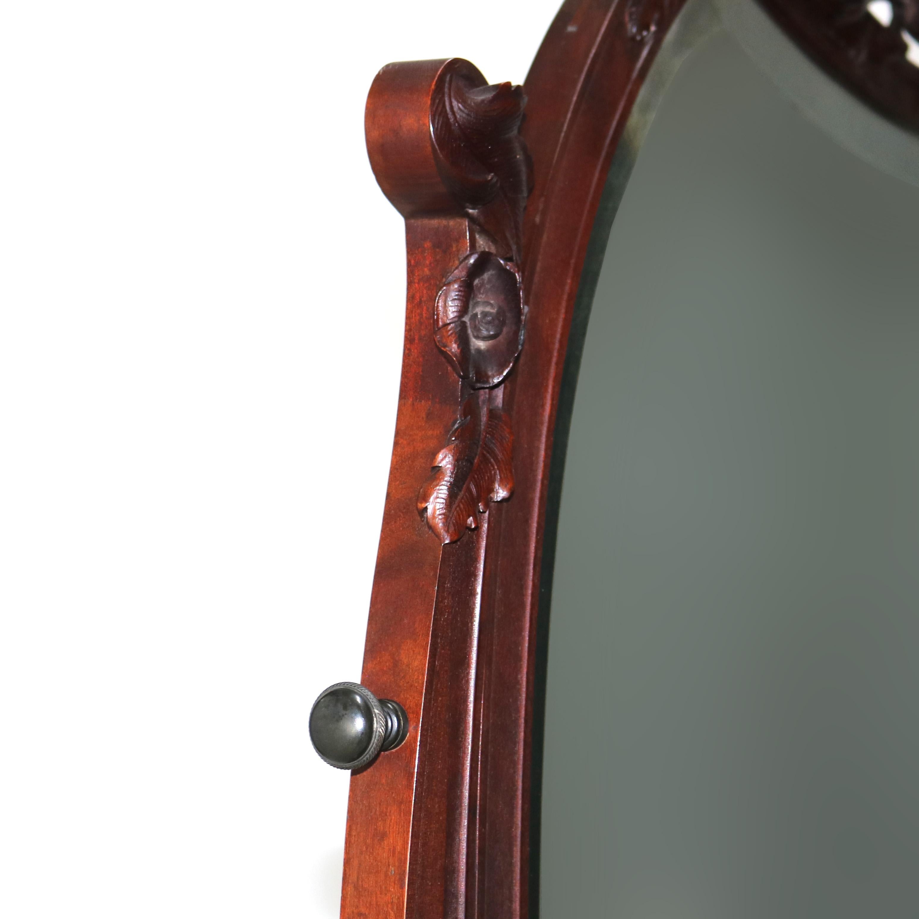 Antique Majorelle/Galle Art Nouveau Mahogany & Satinwood Marquetry Dresser c1900 12