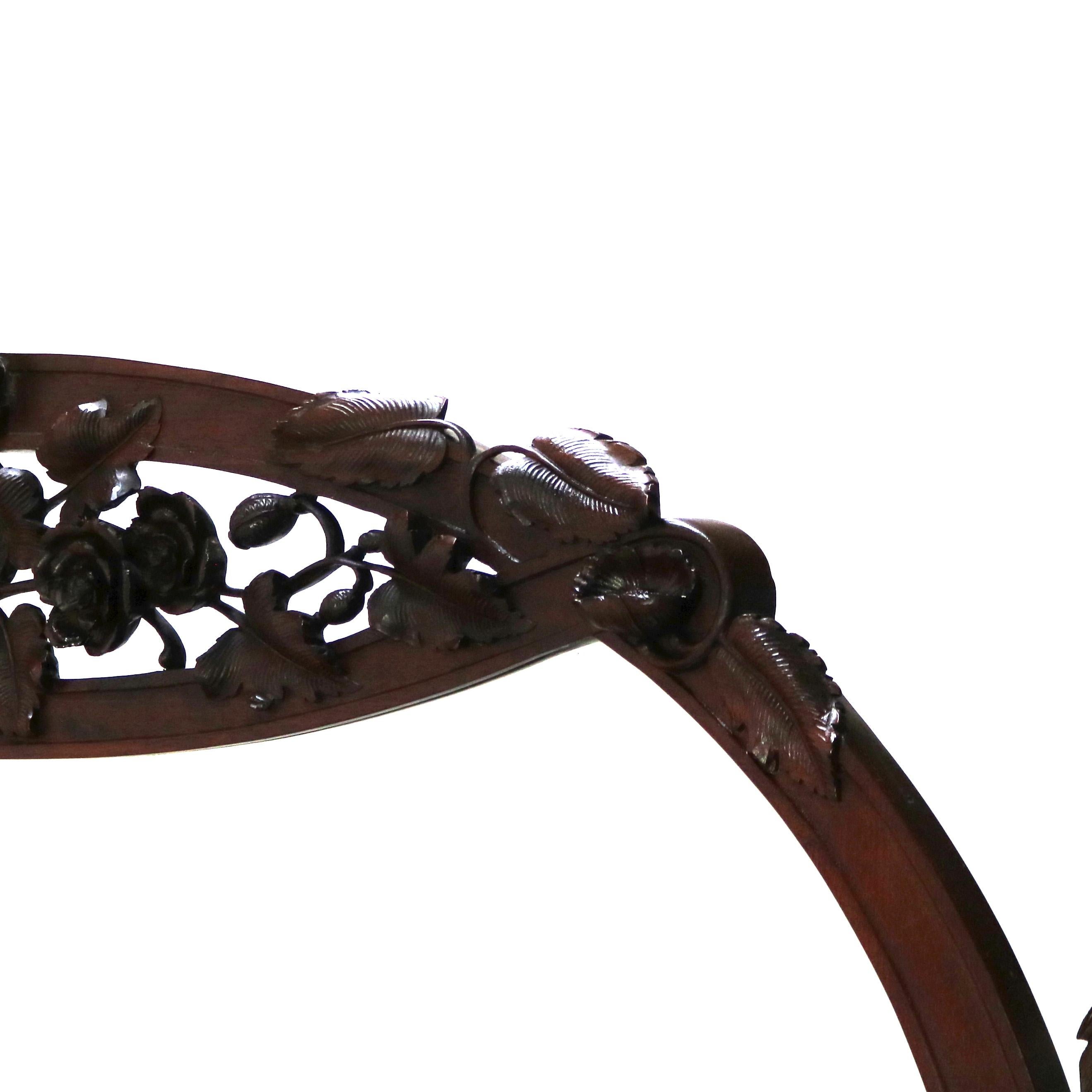 Mirror Antique Majorelle/Galle Art Nouveau Mahogany & Satinwood Marquetry Dresser c1900