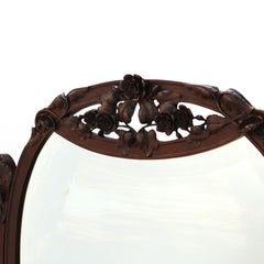 Antique Majorelle/Galle Art Nouveau Mahogany & Satinwood Marquetry Vanity c1900