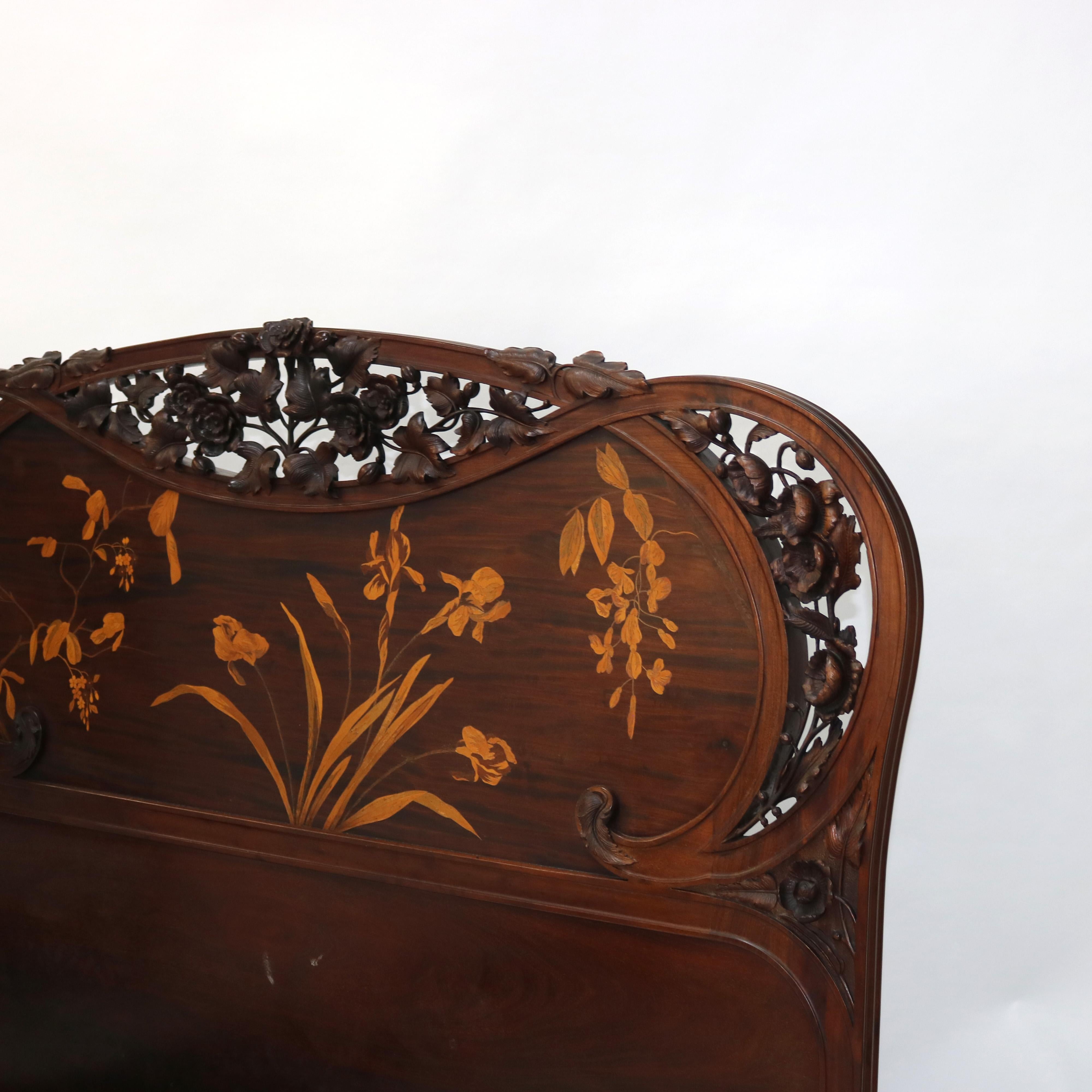 Antique Majorelle/Galle Art Nouveau Mahogany with Satinwood Inlay 7