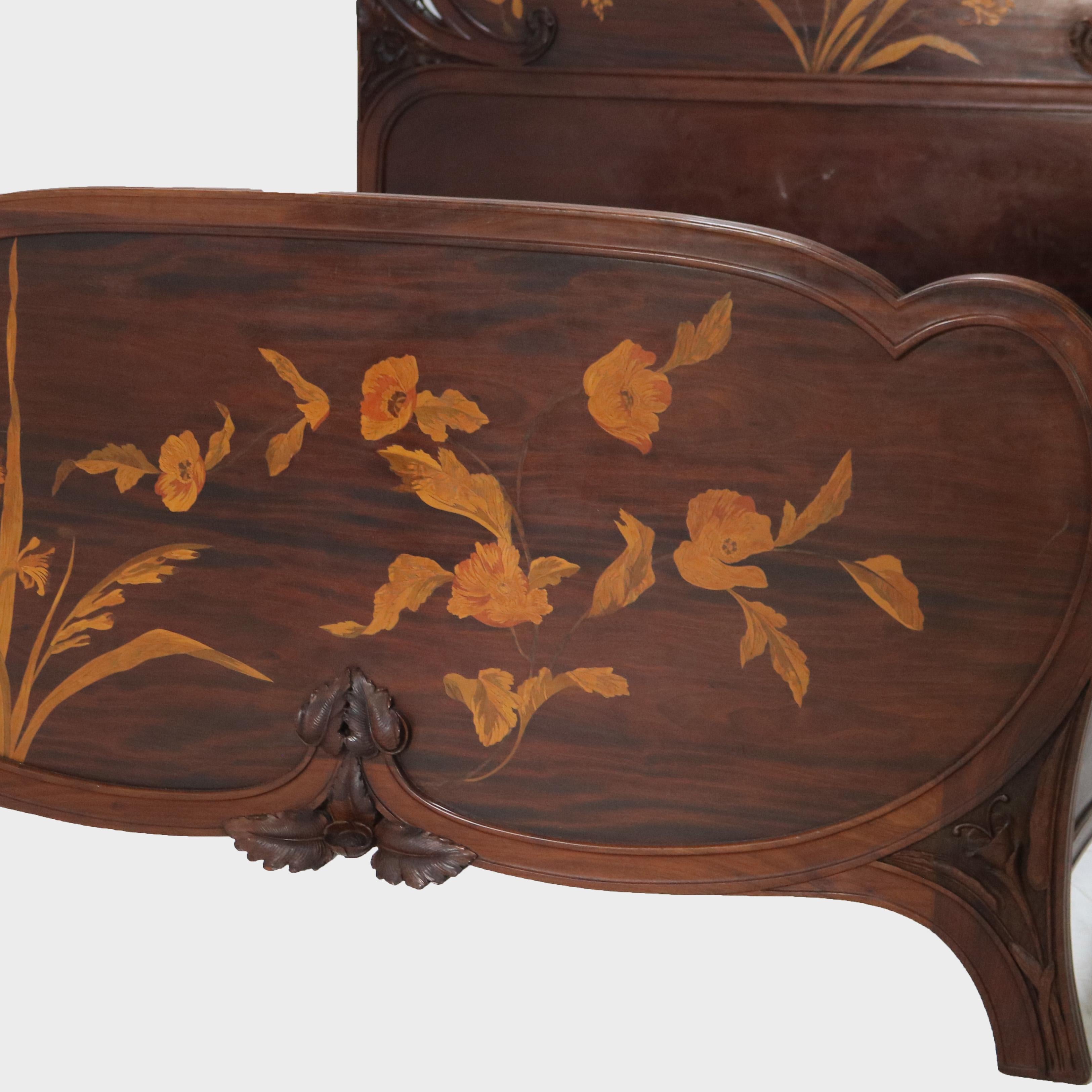 Antique Majorelle/Galle Art Nouveau Mahogany with Satinwood Inlay 3