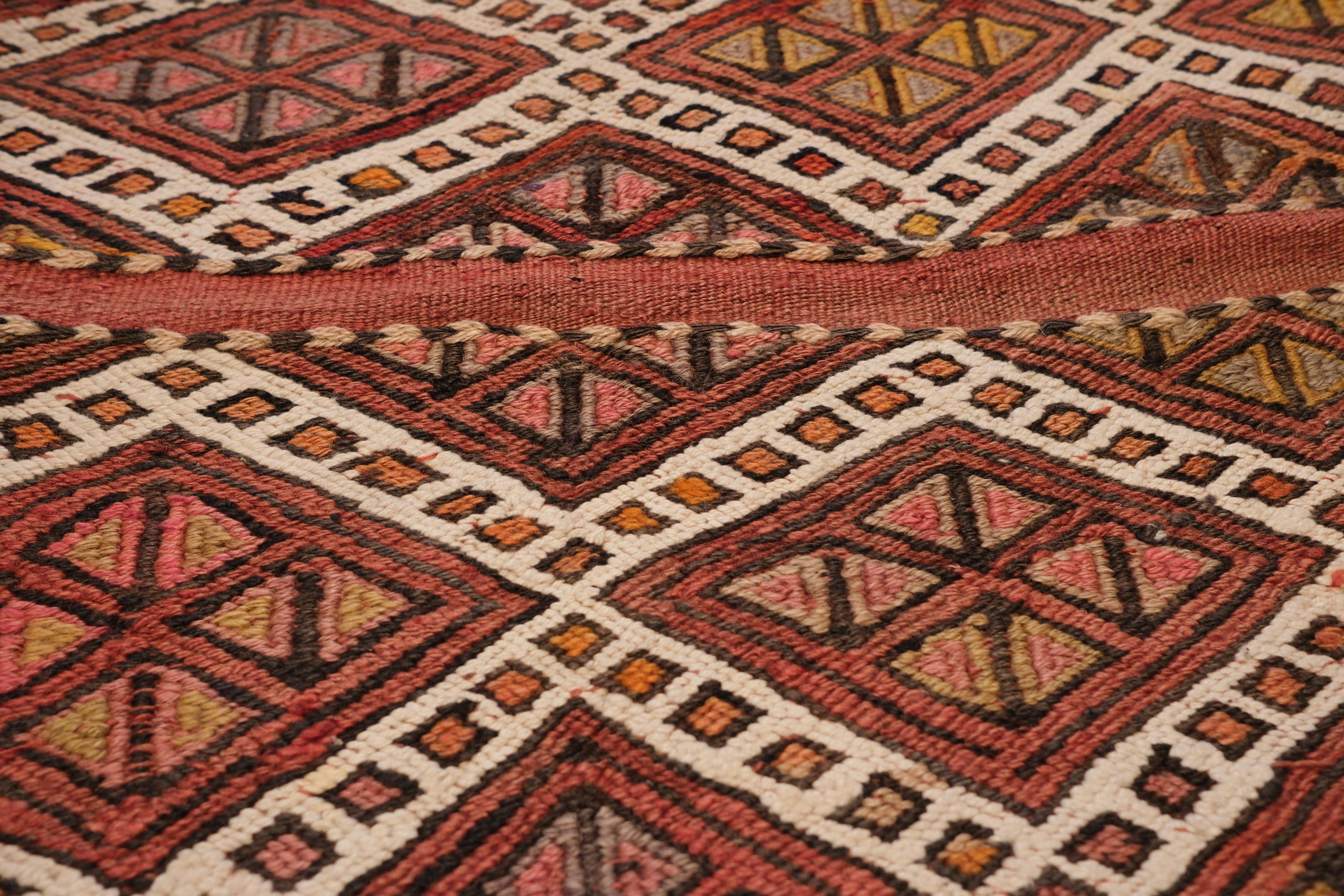 Antiker Malatya Chuval Kilim Cuval Teppich Nomadischer Anatolischer Natürlicher Türkischer Teppich im Zustand „Gut“ im Angebot in Tokyo, JP